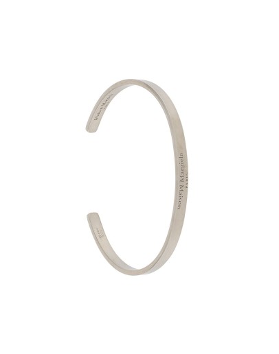 engraved logo thin cuff bracelet