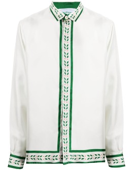 long-sleeve silk shirt