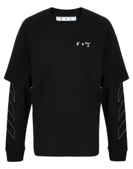 layered logo-print T-shirt