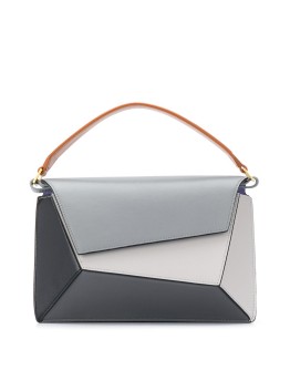 geometric colour-block shoulder bag
