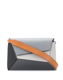 geometric colour-block shoulder bag