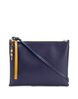 two-tone zip clutch bag