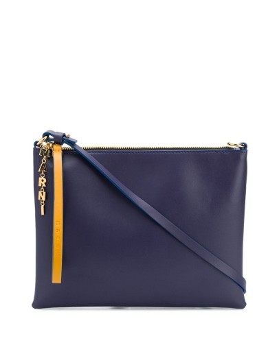two-tone zip clutch bag