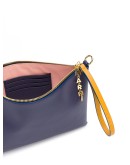 two-tone zip clutch bag
