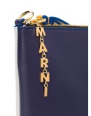two-tone zip clutch bag