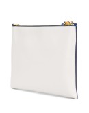 two-tone zip clutch bag