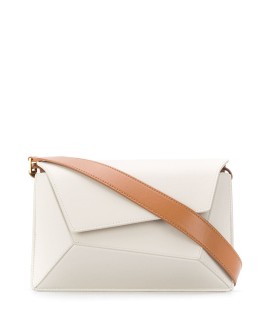 geometric leather shoulder bag