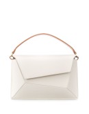 geometric leather shoulder bag