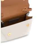 geometric leather shoulder bag