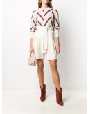 round neck geometric knit jumper