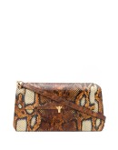 snakeskin-effect shoulder bag 