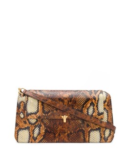 snakeskin-effect shoulder bag 