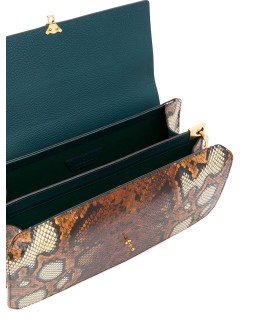 snakeskin-effect shoulder bag 