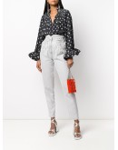 diamond-pattern pierced shoulder bag