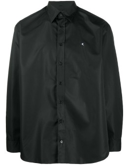 embroidered logo buttoned shirt