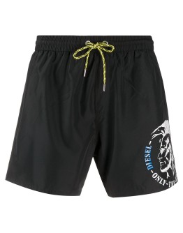 logo print swim shorts
