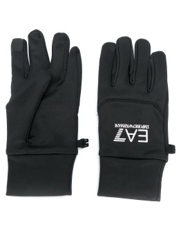 logo-print gloves