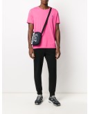 logo-print messenger bag