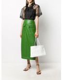 creased effect tote bag