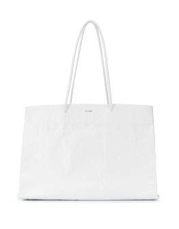 creased effect tote bag