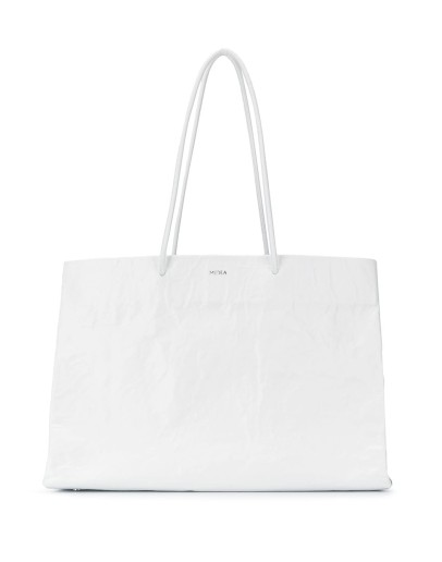 creased effect tote bag