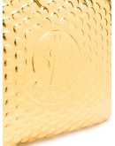 logo embossed clutch