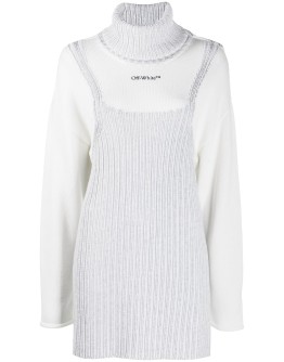 mini dress motif sweater