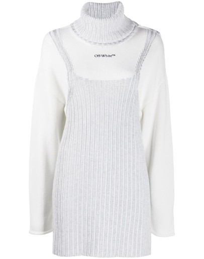 mini dress motif sweater