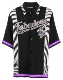 zebra print insert baseball shirt