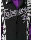 zebra print insert baseball shirt
