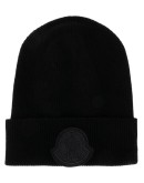 logo patch knit hat