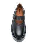 strapped platform oxford shoes 