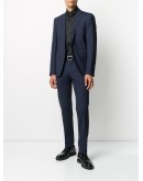 contrast-button shirt