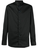 contrast-button shirt