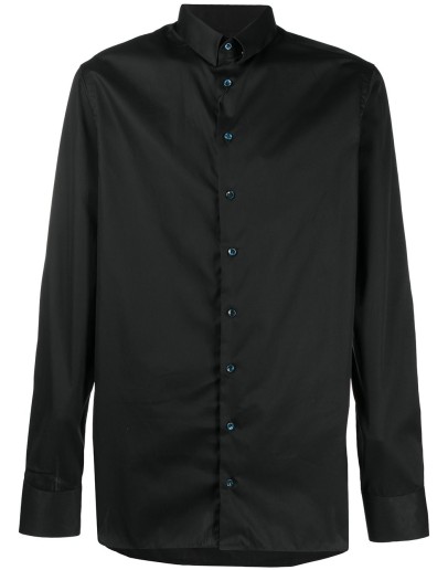 contrast-button shirt