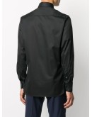 contrast-button shirt