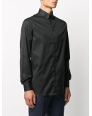 contrast-button shirt