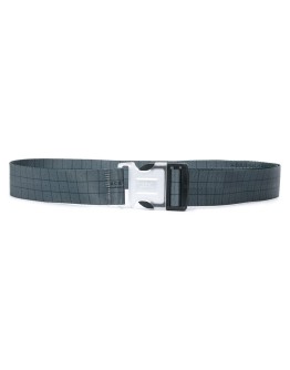 grid-print clip buckle belt 