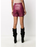faux-leather straight shorts