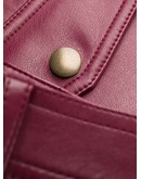 faux-leather straight shorts