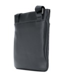 monogram print leather messenger bag