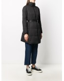 padded belted coat 
