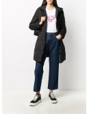 padded belted coat 
