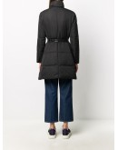 padded belted coat 