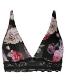 floral-print plunge bra