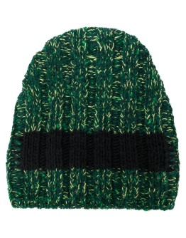 contrasting-stripe beanie