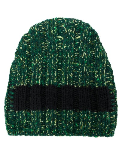 contrasting-stripe beanie