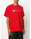 loose fit slogan-print t-shirt