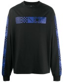 graphic print long sleeve top