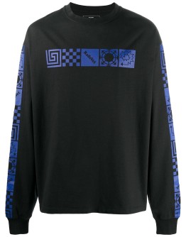graphic print long sleeve top